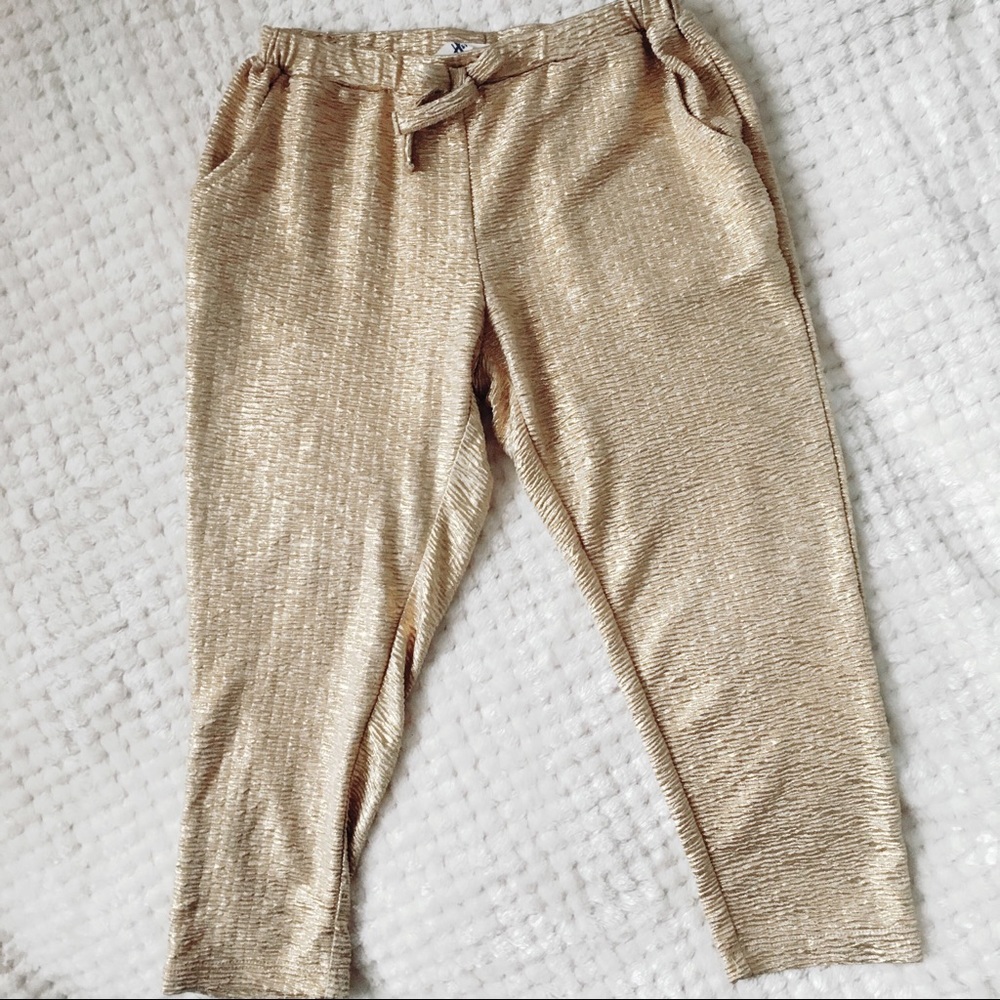 H&M Gold Lamé pants